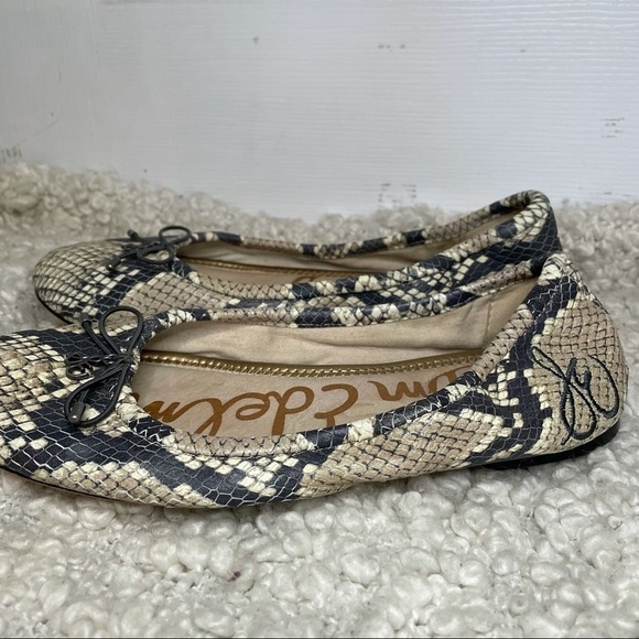 SAM Edelman Snakeskin Leather Ballet Flats size 6.5 - Picture 4 of 7